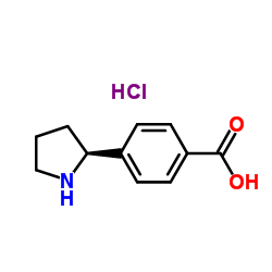 4-[(2S)-2-Pyrrolidinyl]benzoic acid hydrochloride (1:1) structure