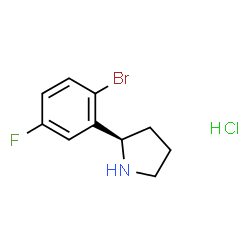 (R)-2-(2-Bromo-5-fluorophenyl)pyrrolidine hydrochloride Structure