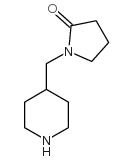 1-(哌啶-4-甲基)吡咯烷-2-酮结构式