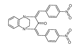 2,4-bis(4'-nitrobenzylidene)benzo-1,5-diazabicyclo<3.2.2>nonan-3-one Structure