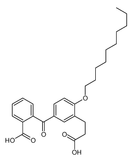 2-[3-(2-carboxyethyl)-4-decoxybenzoyl]benzoic acid Structure