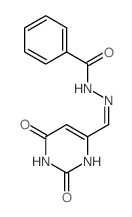 Benzoic acid,2-[(1,2,3,6-tetrahydro-2,6-dioxo-4-pyrimidinyl)methylene]hydrazide结构式