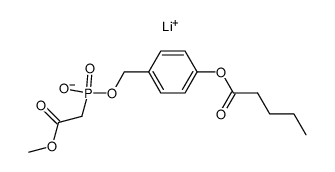 lithium 4-pentanoyloxybenzyl methoxycarbonylmethylphosphonate结构式