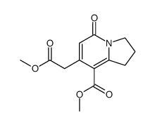 4-(carbomethoxymethyl)-5-carbomethoxy-1,6-cyclopentano-2-pyridone结构式