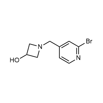 1-((2-溴吡啶-4-基)甲基)氮杂环丁烷-3-醇结构式