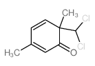 2,4-Cyclohexadien-1-one,6-(dichloromethyl)-3,6-dimethyl- Structure