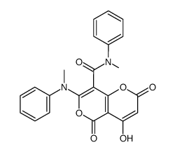 4-Hydroxy-N-methyl-7-(N-methylanilino)-2,5-dioxo-2H,5H-pyrano(4,3-b)pyran-8-carboxanilid Structure