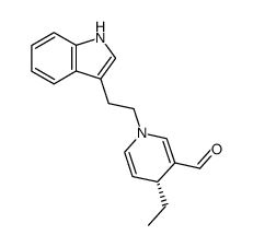 (R)-1-(2-(1H-indol-3-yl)ethyl)-4-ethyl-1,4-dihydropyridine-3-carbaldehyde结构式