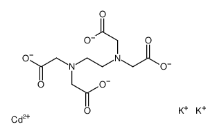 dipotassium [[N,N'-ethylenebis[N-(carboxymethyl)glycinato]](4-)-N,N',O,O',ON,ON']cadmate(2-) structure