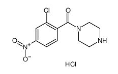 (2-氯-4-硝基苯基)(哌嗪-1-基)甲酮盐酸结构式