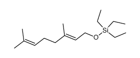 {[(2E)-3.7-dimethyl-2,6-octadien-1-yl]oxy}(triethyl)silane Structure