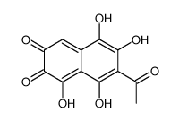 3-Acetyl-2,5,6,7-tetrahydroxy-1,4-naphthoquinone结构式