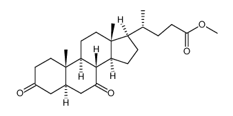 3,7-Dioxo-5α-cholan-24-oic acid methyl ester structure