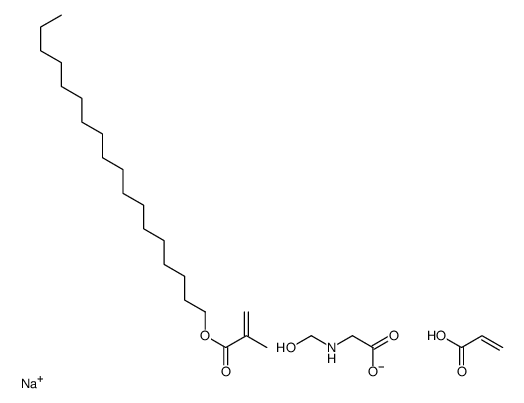 sodium,2-(hydroxymethylamino)acetate,octadecyl 2-methylprop-2-enoate,prop-2-enoic acid Structure