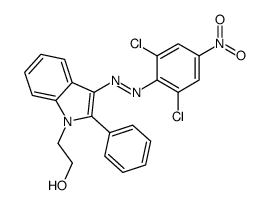 2-[3-[(2,6-dichloro-4-nitrophenyl)diazenyl]-2-phenylindol-1-yl]ethanol Structure