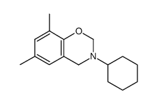 3,4-dihydro-3-cyclohexyl-6,8-dimethyl-2H-1,3-benzoxazine Structure