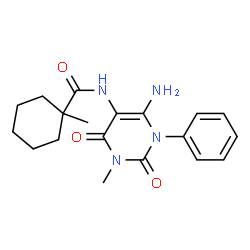 Cyclohexanecarboxamide,N-(6-amino-1,2,3,4-tetrahydro-3-methyl-2,4-dioxo-1-phenyl-5-pyrimidinyl)-1-methyl- picture