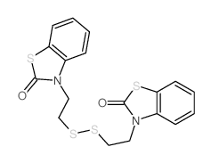 3-(2-((2-(2-Oxo-1,3-benzothiazol-3(2H)-yl)ethyl)dithio)ethyl)-1,3-benzothiazol-2(3H)-one结构式