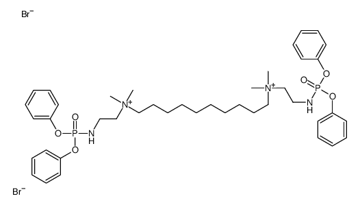 2-(diphenoxyphosphorylamino)ethyl-[10-[2-(diphenoxyphosphorylamino)ethyl-dimethylazaniumyl]decyl]-dimethylazanium,dibromide Structure