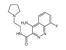 4-amino-8-fluoro-N-(2-pyrrolidin-1-ylethyl)cinnoline-3-carboxamide结构式