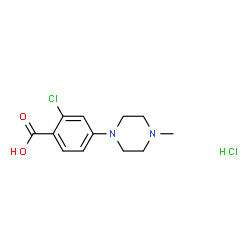 2-Chloro-4-(4-methylpiperazin-1-yl)benzoic acid hydrochloride结构式