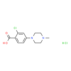 2-Chloro-4-(4-methylpiperazin-1-yl)benzoic acid hydrochloride Structure