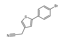 2-(5-(4-bromophenyl)thiophen-3-yl)acetonitrile Structure