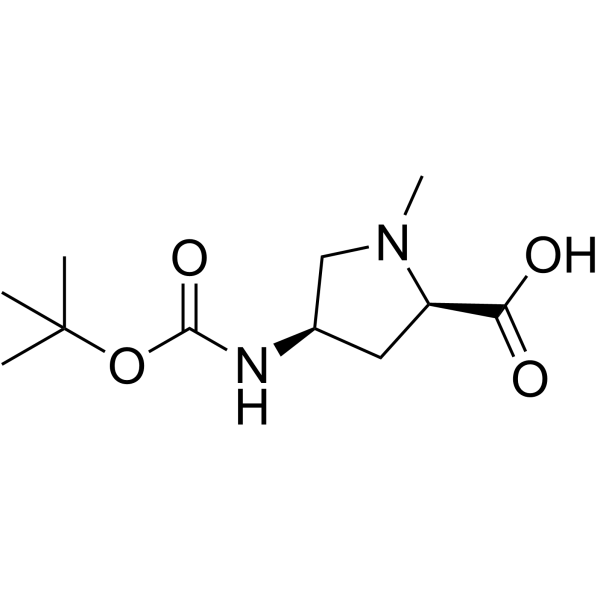 D-脯氨酸,4-[[((1-,1-二甲基乙氧基)羰基]氨基]-1-甲基-,(4R)-图片