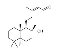 5-[(1R,4aα)-Decahydro-2α-hydroxy-2,5,5,8aβ-tetramethylnaphthalen-1β-yl]-3-methyl-2-pentenal结构式