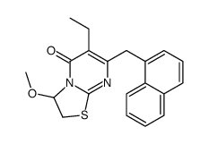 6-ethyl-3-methoxy-7-(naphthalen-1-ylmethyl)-2,3-dihydro-[1,3]thiazolo[3,2-a]pyrimidin-5-one结构式