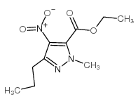 1-甲基-4-硝基-3-丙基-1H-吡唑-5-羧酸乙酯结构式