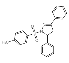 1H-Pyrazole,4,5-dihydro-1-[(4-methylphenyl)sulfonyl]-3,5-diphenyl- structure