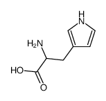 2-amino-3-(1H-pyrrol-3-yl)propanoic acid结构式