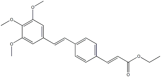 ethyl (E)-3-(4-((E)-3,4,5-trimethoxystyryl)phenyl)acrylate结构式