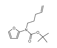 tert-butyl N-(4-pentenyl)-N-(2-furyl)carbamate Structure