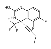 4-but-1-ynyl-5,6-difluoro-4-(trifluoromethyl)-1,3-dihydroquinazolin-2-one结构式