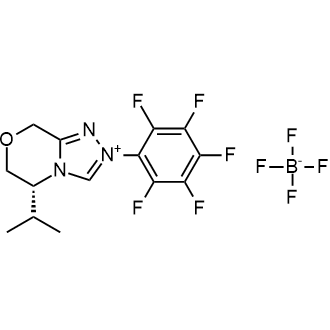 (5R)-5,6-Dihydro-5-(1-methylethyl)-2-(2,3,4,5,6-pentafluorophenyl)-8H-1,2,4-triazolo[3,4-c][1,4]oxaziniumTetrafluoroborate Structure
