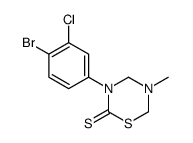 3-(4-bromo-3-chlorophenyl)-5-methyl-1,3,5-thiadiazinane-2-thione结构式