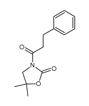 3-(3'-phenylpropionyl)-5,5-dimethyloxazolidin-2-one Structure