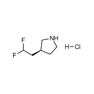 (S)-3-(2,2-二氟乙基)吡咯烷盐酸盐结构式