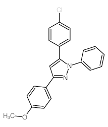 1H-Pyrazole,5-(4-chlorophenyl)-3-(4-methoxyphenyl)-1-phenyl- structure