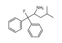 (2S)-1-fluoro-4-methyl-1,1-diphenylpentan-2-amine结构式