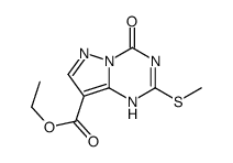 ethyl 2-(Methylthio)-4-oxo-3,4-dihydropyrazolo[1,5-a][1,3,5]triazine-8-carboxylate structure