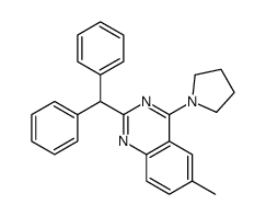 2-benzhydryl-6-methyl-4-pyrrolidin-1-ylquinazoline Structure