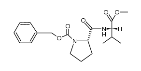 benzyloxycarbonyl-L-prolin-L-valin methyl ester结构式