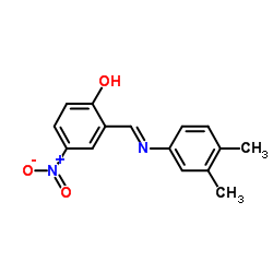 2-{(E)-[(3,4-Dimethylphenyl)imino]methyl}-4-nitrophenol Structure