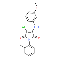 3-chloro-4-(3-methoxyanilino)-1-(2-methylphenyl)-1H-pyrrole-2,5-dione结构式