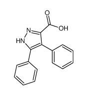 3,4-diphenyl-1H-pyrazole-5-carboxylic acid结构式