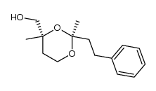 (2S,4R)-(2,4-dimethyl-2-phenethyl[1,3]dioxan-4-yl)methanol结构式