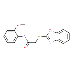 2-(1,3-benzoxazol-2-ylsulfanyl)-N-(2-methoxyphenyl)acetamide结构式